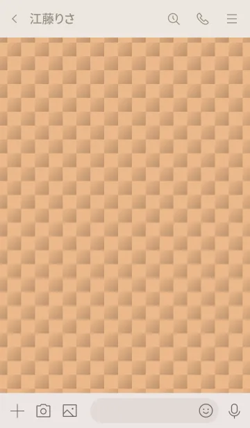 [LINE着せ替え] 和柄シリーズ10 市松模様×薄柿の画像3