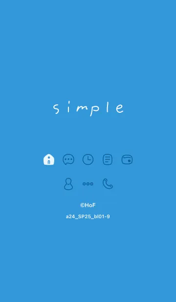 [LINE着せ替え] a24.25_ブルー1-9の画像1