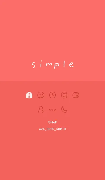 [LINE着せ替え] a24.25_レッド1-9の画像1