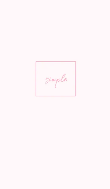 [LINE着せ替え] simple cursive -babypink-の画像1