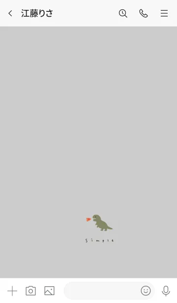 [LINE着せ替え] シンプルグレーとゆる恐竜。の画像3