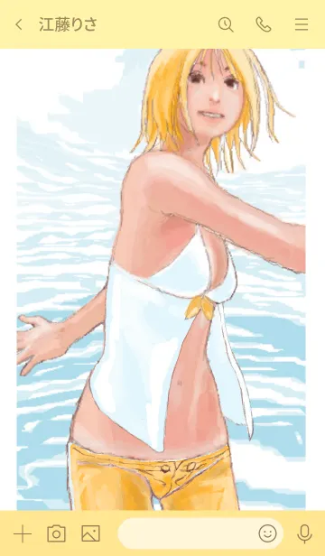 [LINE着せ替え] 夏の海と少女の画像3