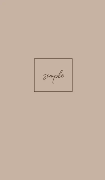 [LINE着せ替え] simple cursive -mocha beige-の画像1