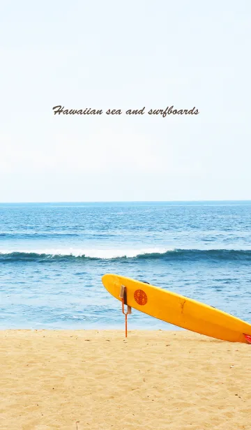 [LINE着せ替え] Hawaiian sea and surfboards 19の画像1