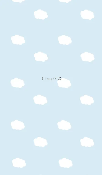 [LINE着せ替え] スカイブルーと雲。の画像1