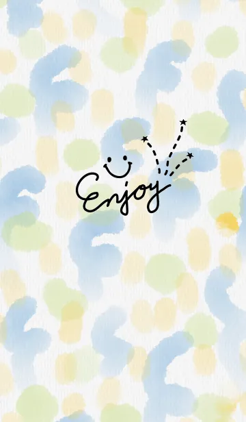 [LINE着せ替え] 水彩お絵かきスマイル21の画像1