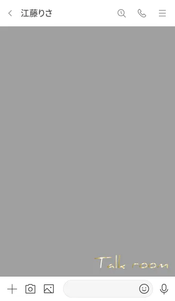 [LINE着せ替え] グレー : ゴールドサイン文字と四葉の画像3