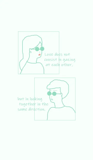 [LINE着せ替え] Sunglasses Boy and Girl /mintgreenの画像1