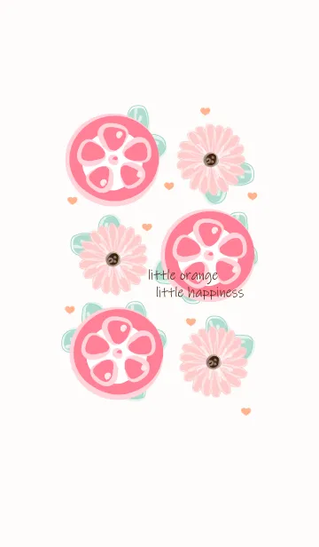 [LINE着せ替え] Orange & Pink flower 5の画像1