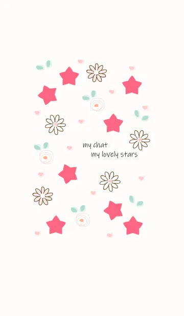 [LINE着せ替え] My chat my lovely stars (Pink ver.) 9の画像1