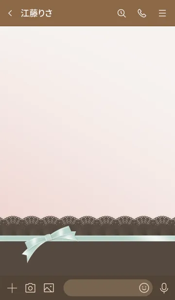 [LINE着せ替え] レース/ブラウン06.v2の画像3