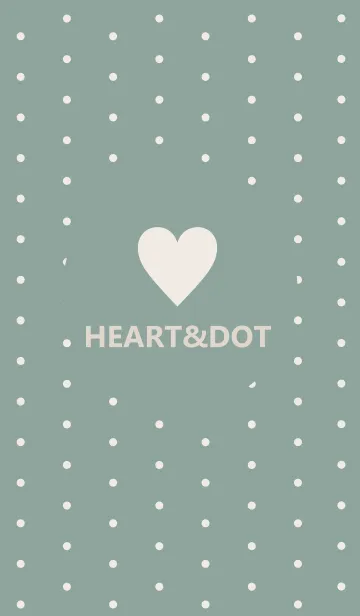 [LINE着せ替え] HEART&DOT *SmokyGreen*の画像1