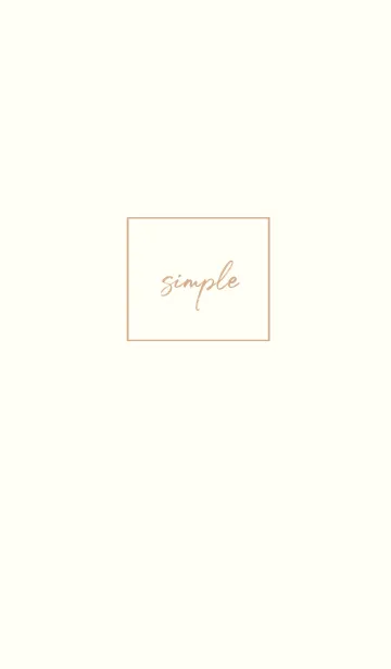 simple cursive -brown beige-の着せ替えメイン画像
