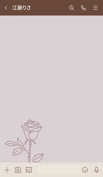 [LINE着せ替え] #flower* rose (vintage purple)の画像3