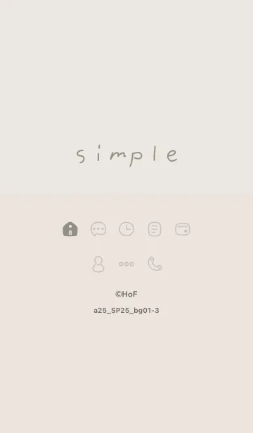 [LINE着せ替え] a25.25_ベージュ1-3の画像1