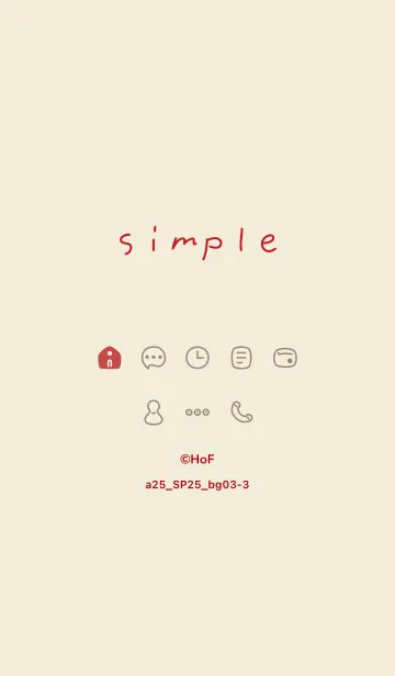 [LINE着せ替え] a25.25_ベージュ3-3の画像1