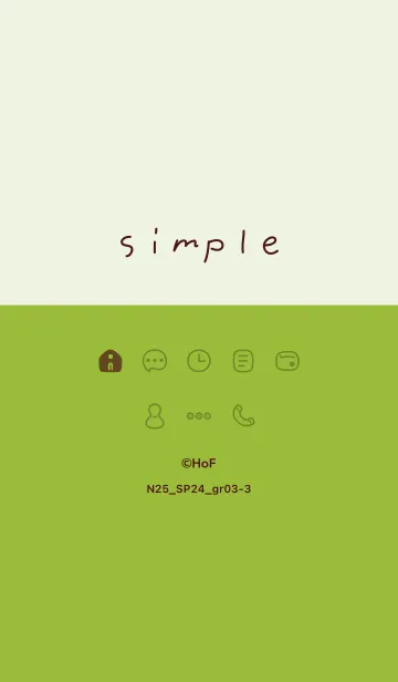 [LINE着せ替え] N25.24_グリーン3-3の画像1