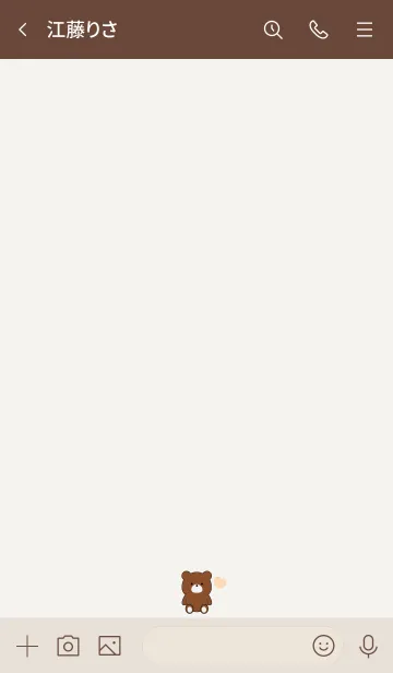 [LINE着せ替え] BEAR SIMPLE HEART 35の画像3