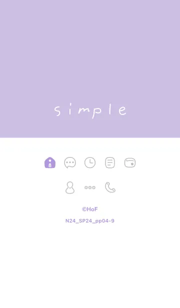 [LINE着せ替え] N24.24_パープル4-9の画像1