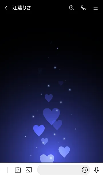 [LINE着せ替え] - Beautiful Ultramarine Blue Heart -の画像3