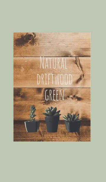 [LINE着せ替え] Natural driftwood_green_03の画像1