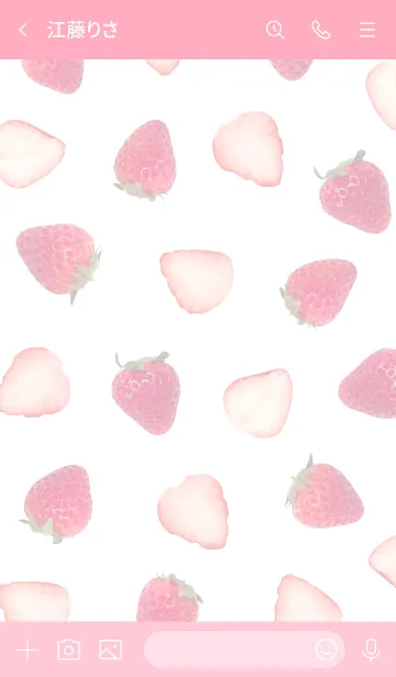 [LINE着せ替え] Strawberry_pink_02の画像3