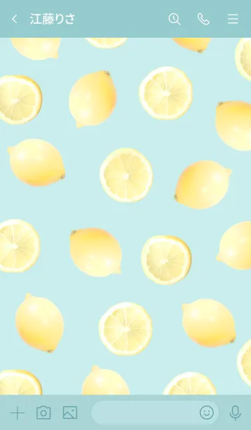 [LINE着せ替え] Lemon_Mint blueの画像3