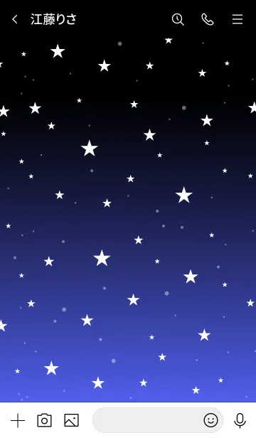 [LINE着せ替え] - Starry Sky Ultramarine Blue -の画像3