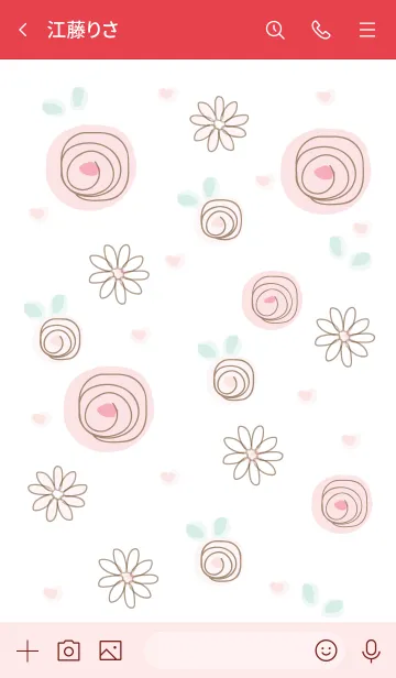 [LINE着せ替え] My chat my lovely roes 53の画像3