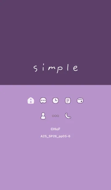 [LINE着せ替え] A25.26_パープル5-6の画像1