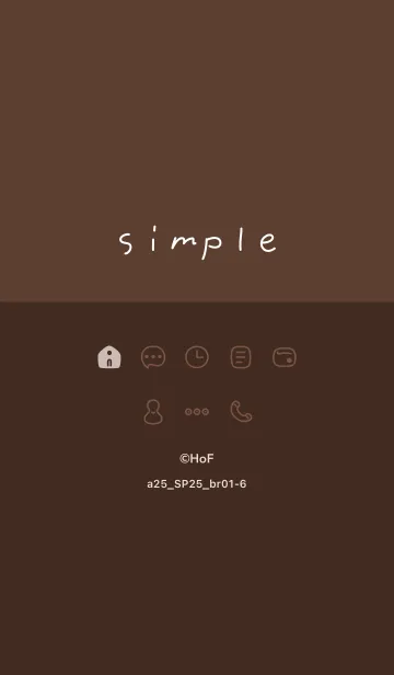 [LINE着せ替え] a25.25_ブラウン1-6の画像1