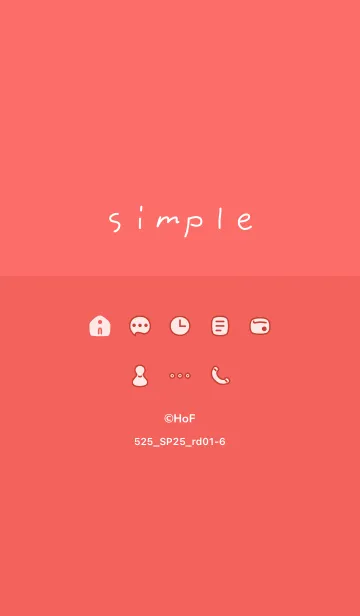 [LINE着せ替え] 525.25_レッド1-6の画像1