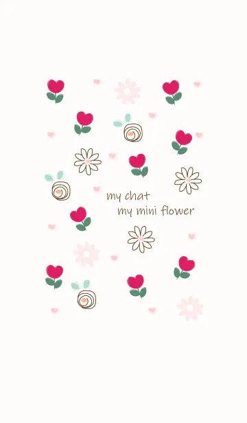 [LINE着せ替え] mini red flowers 6の画像1