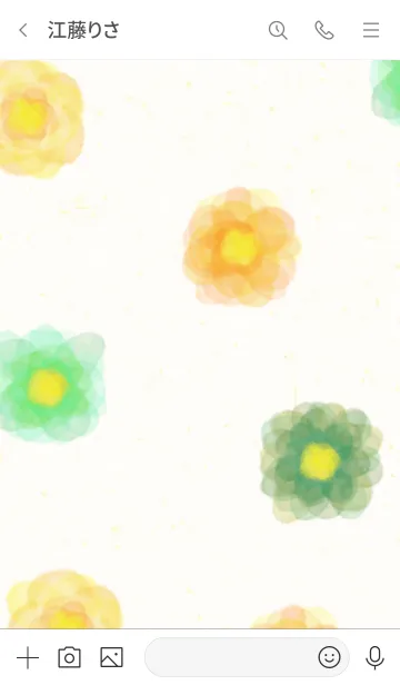 [LINE着せ替え] 水彩カラフルお花6の画像3