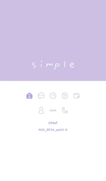 [LINE着せ替え] N25.24_パープル4-6の画像1