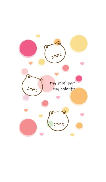 [LINE着せ替え] mini cat in colorful world 2の画像1