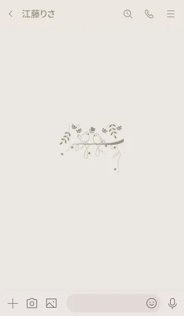 [LINE着せ替え] 小鳥♬ベージュの画像3