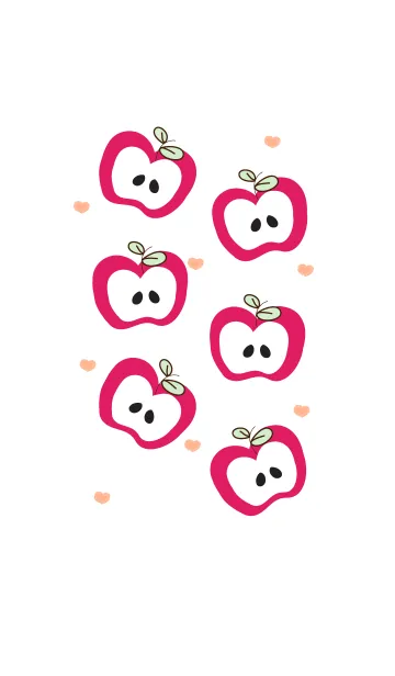 [LINE着せ替え] Lovely apples theme 7の画像1