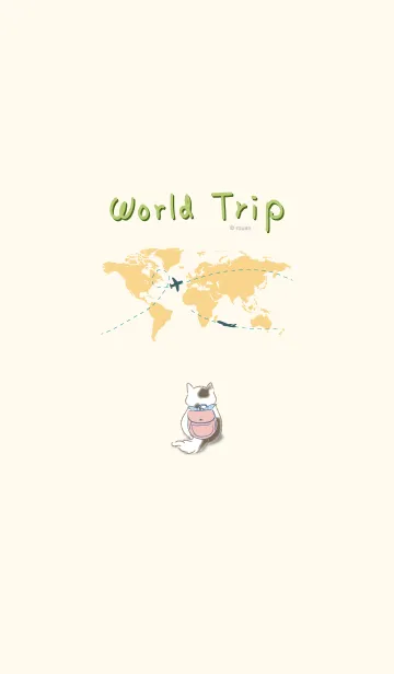 [LINE着せ替え] Travel around the world with the cat.の画像1