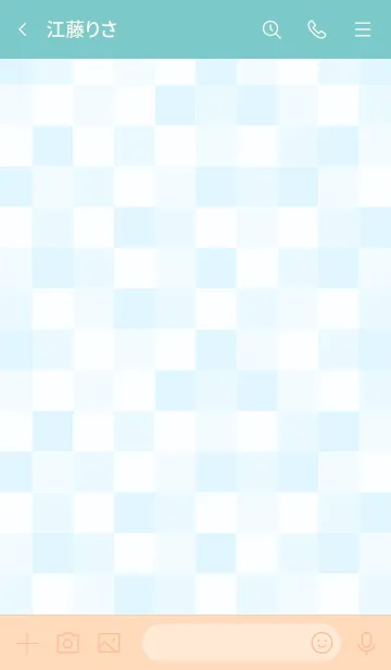 [LINE着せ替え] 白色モザイク ライトブルー3の画像3
