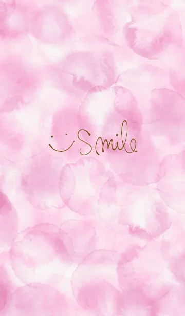 [LINE着せ替え] スマイル-水彩ピンク色30-の画像1