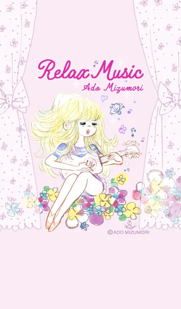 [LINE着せ替え] 水森亜土 -Relax Music-の画像1