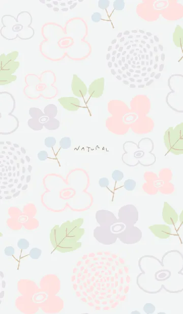 [LINE着せ替え] 花 芽吹き グレージュ5の画像1