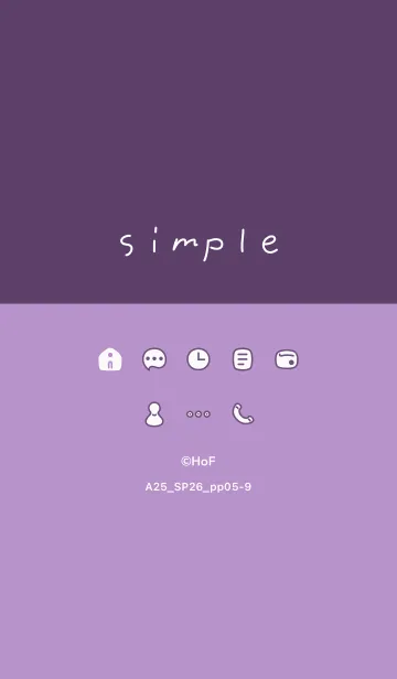 [LINE着せ替え] A25.26_パープル5-9の画像1
