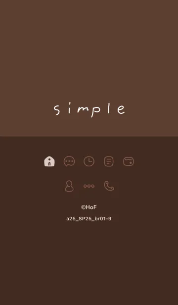 [LINE着せ替え] a25.25_ブラウン1-9の画像1