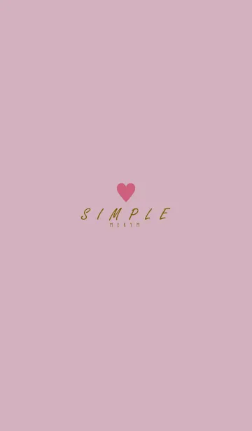 DUSKY PINK BROWN.SIMPLE HEAR 3の着せ替えメイン画像