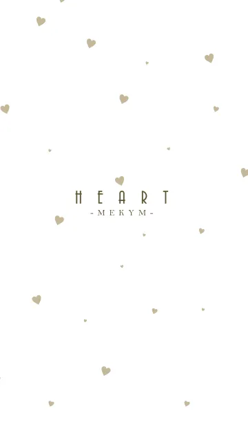 [LINE着せ替え] HEART Beige -MEKYM- 35の画像1