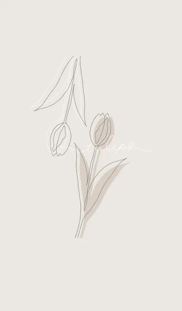 [LINE着せ替え] SIMPLE FLOWER - チューリップ -の画像1