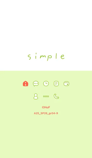 [LINE着せ替え] A25.26_グリーン4-9の画像1