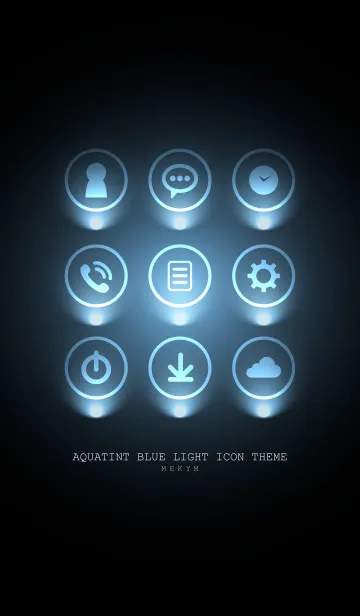 [LINE着せ替え] AQUATINT BLUE LIGHT ICON THEME 2の画像1